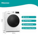 Freestanding Washer Dryer 8Kg Wash 5Kg Dry 1400Rpm Pure Steam White - Image 3