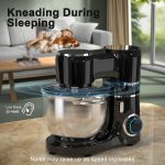 Stand Mixer 8L 6 Speeds Tilt-Head Stainless Steel Bowl Black - Image 6