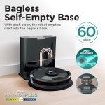 Robot Vacuum & Mop 2-in-1 Self-Empty LiDAR Mapping Edge Cleaning Black - Image 9