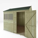 Wooden Garden Storage Shed 8 X 6 Ft Single Door Reverse Apex Roof - Image 5