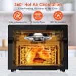 Air Fryer Oven 30L 1800W 20 Programs Rotisserie Black - Image 3