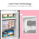 Freestanding Fridge Freezer 174L Low Frost Adjustable Thermostat LED Black - Image 3