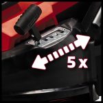 Corded Electric Lawn Mower 37cm 1600W 38L Grass Box 5 Heights Red Black - Image 3