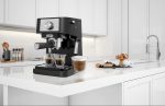 Pump Espresso Coffee Machine 15 Bar 1L Stainless Steel Black - Image 2