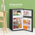 Under Counter Fridge Freezer 87L Double Door Reversible Door Black - Image 5