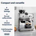 Espresso Pump Coffee Machine 1450W Cold Brew Function Milk Frother Titanium - Image 4