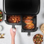 Dual Air Fryer 9L 2800W Dual Basket Touch Control Black - Image 2