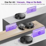 Robot Vacuum with Mop 7000Pa Suction Lidar Navigation Self-Empty Station Black - Image 3