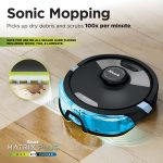 Robot Vacuum & Mop 2-in-1 Self-Empty LiDAR Mapping Edge Cleaning Black - Image 2
