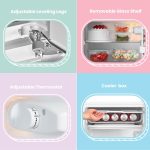 Under Counter Fridge 93L Cooler Box Interior Light Reversible Door White - Image 5