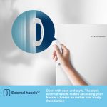 Freestanding Upright Freezer 165L 143Cm 5 Compartments Reversible Door White - Image 7