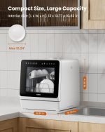 Countertop Dishwasher 5L 8 Programs With Water Softener Black - Image 9