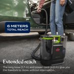 Portable Carpet Cleaner 16,400Pa Suction Dual Tank Black - Image 9