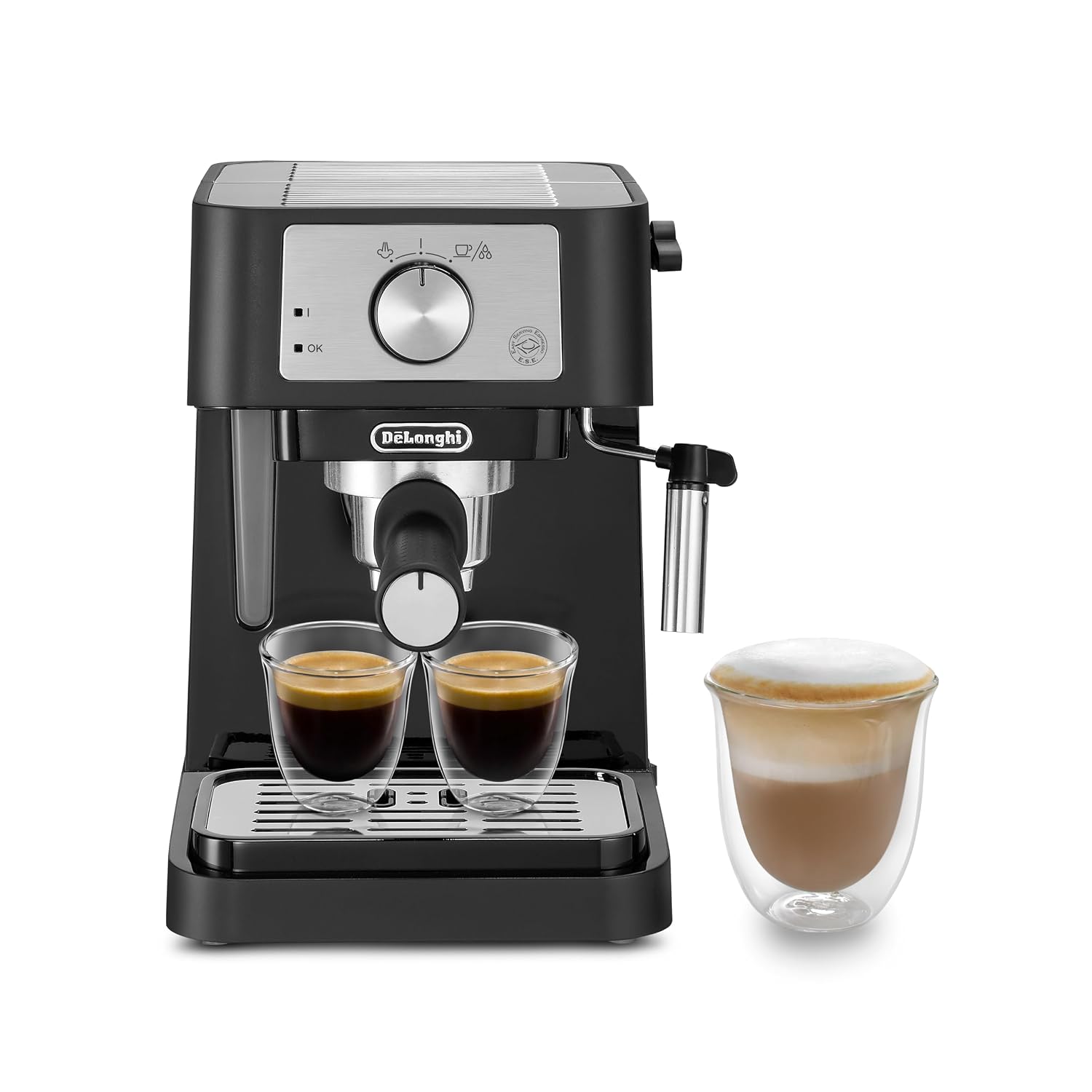 71qP14nL2cL._SL1500.jpg Pump Espresso Coffee Machine 15 Bar 1L Stainless Steel Black - Image 1