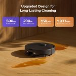 Robot Vacuum Cleaner with Mop 10,000 Pa Suction Dual Anti-Tangle Brushes Black - Image 10
