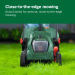 Cordless Lawn Mower 32cm 35L Grass Bag Mulch Plug Green - Image 5