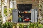Outdoor Garden Storage Shed 57 X 32 X 48 In Grey Plastic Double Doors - Image 3