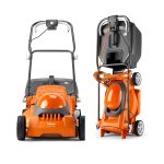 Corded Electric Lawn Mower 1600W 38cm 45L 5 Heights Orange Grey - Image 10