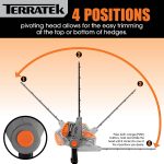 Corded Pole Hedge Trimmer 550W 2.5m Telescopic 45cm Blade 4-Position Head - Image 5