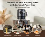 Stand Mixer 5L 8 Speeds Timer Stainless Steel Bowl Black - Image 3