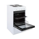 Freestanding Electric Cooker 62L 4 Solid Plate Hobs White - Image 4