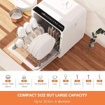 Table Top Dishwasher 6 Programs Touch Control Auto-Drying Baby Care Fruit Wash White - Image 3