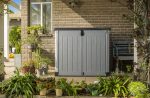 Outdoor Garden Storage Shed 57 X 32 X 48 In Grey Plastic Double Doors - Image 2