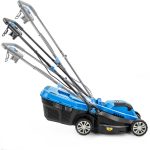 Corded Electric Lawn Mower 33cm 1300W 30L Grass Box 3 Heights Blue - Image 6