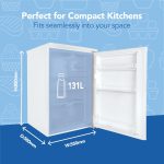 Under Counter Larder Fridge 131L 55cm Reversible Door White - Image 4