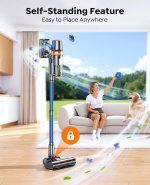 Cordless Stick Vacuum Cleaner 600W 50kPa Suction 65min Runtime Blue - Image 4