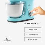 Stand Mixer 5L 1300W 6 Speeds Planetary Mixing Action Blue - Image 5