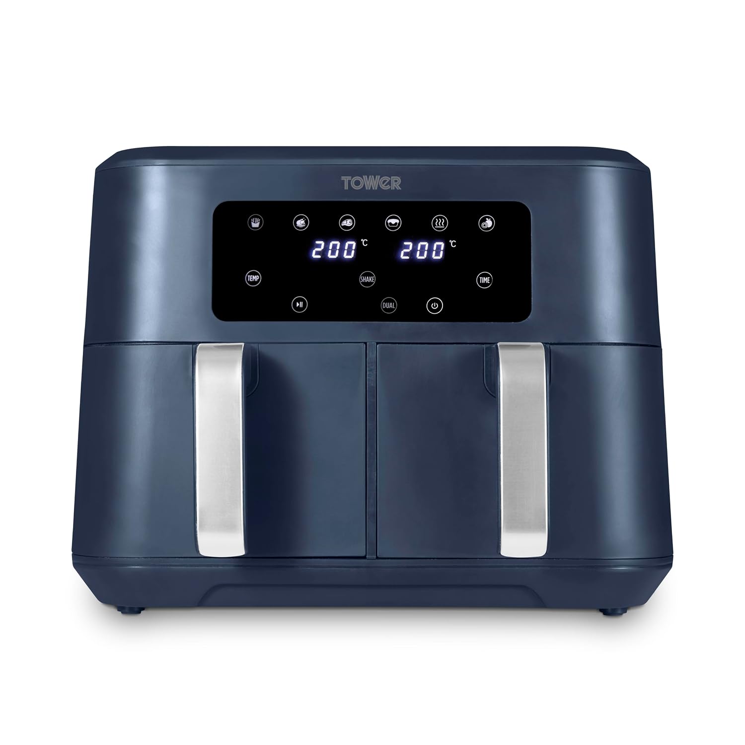 71tel2vrhyL._SL1500.jpg Vortx 8.5L Dual Basket Air Fryer With Dual Cook Function 2400W Midnight Blue Chrome - Image 1