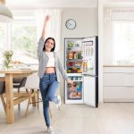 Freestanding Fridge Freezer 174L Low Frost Adjustable Thermostat LED Black - Image 8