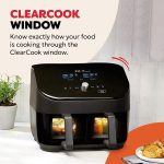 Dual Basket Air Fryer 7.6L 1700W 8 Functions Black - Image 3
