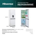 Freestanding Fridge Freezer 304L Total No Frost Water Dispenser White - Image 2