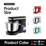 Stand Mixer 6.2L 1400W 6 Speed Tilt-Head Black - Image 4