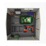 Outdoor Garden Storage Shed 7 X 7 Ft Beige Plastic Steel Frame - Image 7