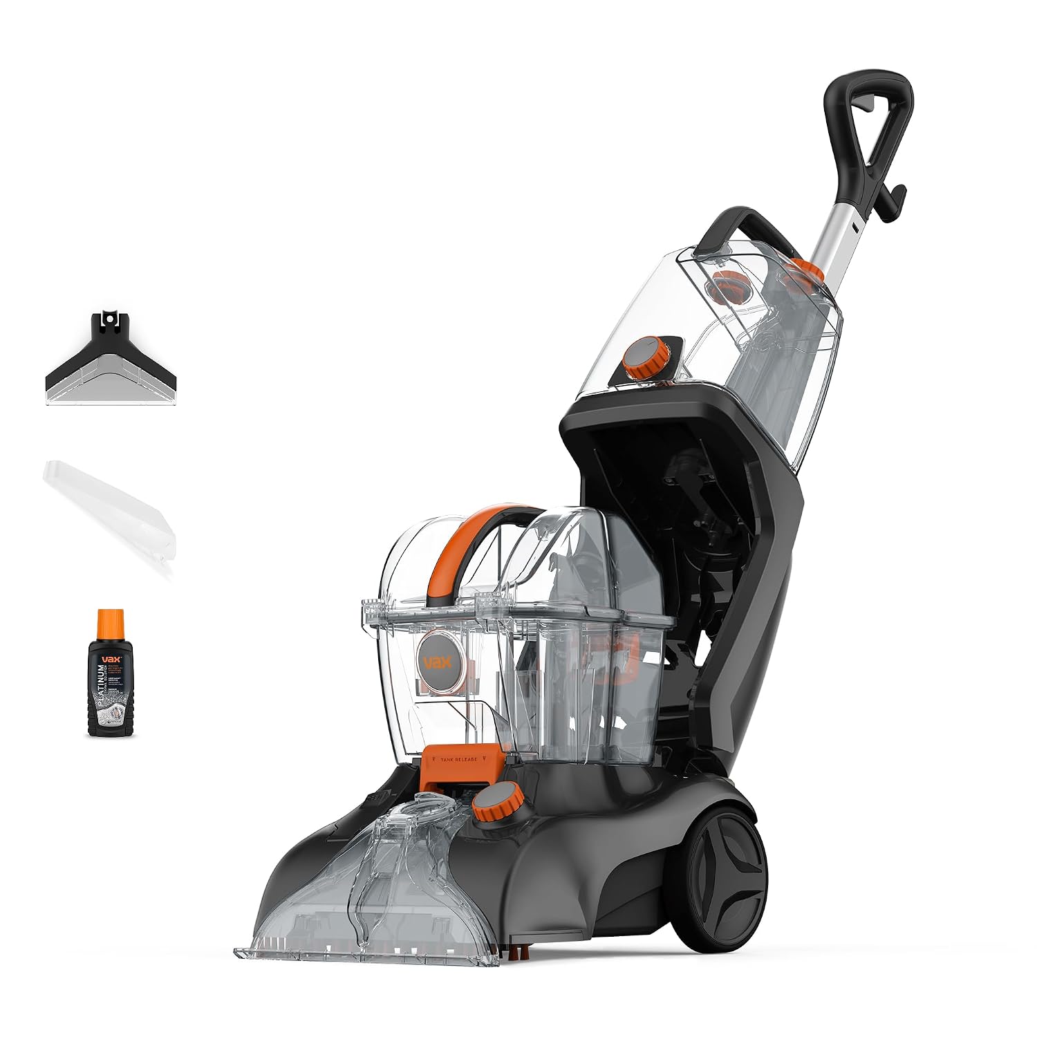 71w5J5yx4mL._SL1500.jpg Carpet Cleaner 1200W 2.5L Extra Large Tank SpinScrub Brushes Grey - Image 1
