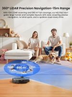 Robot Vacuum And Mop 6000Pa Self-Emptying LiDAR Navigation Black - Image 3
