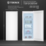 Upright Freezer 170L 200W E Rated 5 Shelves White - Image 3