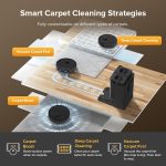 Robot Vacuum Cleaner With Mop 10000Pa Suction Dual Anti-Tangle Brushes Black - Image 6