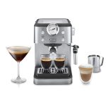 Pump Espresso Coffee Machine 15 Bar 1L Stainless Steel Black - Image 8