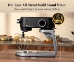 Stand Mixer 5L 8 Speeds Timer Stainless Steel Bowl Black - Image 2