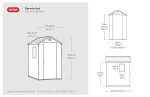 Resin Garden Storage Shed 6 X 4 Ft Grey Single Door Lockable - Image 8