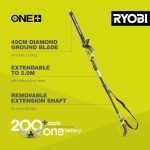 Cordless Pole Hedge Trimmer 45cm 18V ONE+ Diamond-Ground Blade - Image 3