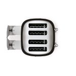 4 Slice Toaster 2000W Extra Wide Slots 6 Browning Levels Black - Image 5