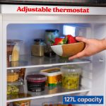 Under Counter Larder Fridge 127L Adjustable Thermostat White Reversible Door - Image 5