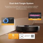 Robot Vacuum Cleaner With Mop 10000Pa Suction Dual Anti-Tangle Brushes Black - Image 3