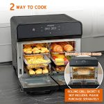 Dual Zone Air Fryer Oven 22L 2400W 10-in-1 Digital Touch Stainless Steel - Image 4