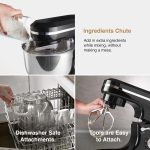 Stand Mixer 4.5L 1000W 8 Speeds With Pulse Function Black - Image 4